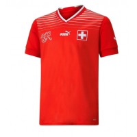 Camisa de Futebol Suíça Granit Xhaka #10 Equipamento Principal Mundo 2022 Manga Curta
